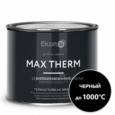 Elcon Эмаль термостойкая +1000 черная, 0,4 кг.