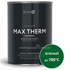 Elcon Эмаль термостойкая +600 зеленая, 0,8 кг.